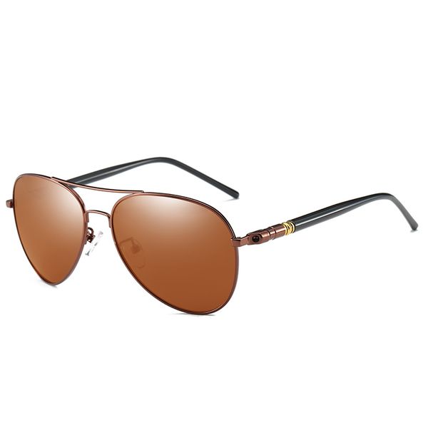 

sunglasses 2021 fashion retro men pilot stylish alloy fdouble beams rame polaroid material lenses 209 uv400 protection eyewear, White;black