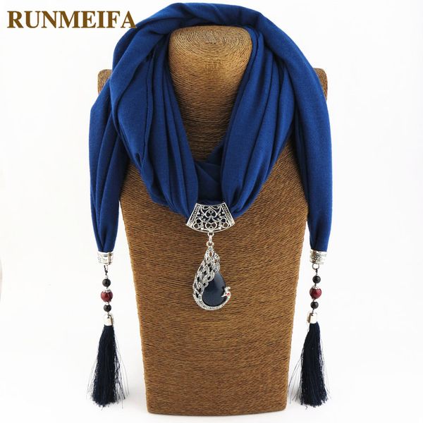 

bandanas runmeifa multi-style jewelry statement necklace pendant scarf women bohemia neckerchief foulard femme accessories hijab stores, Blue;gray