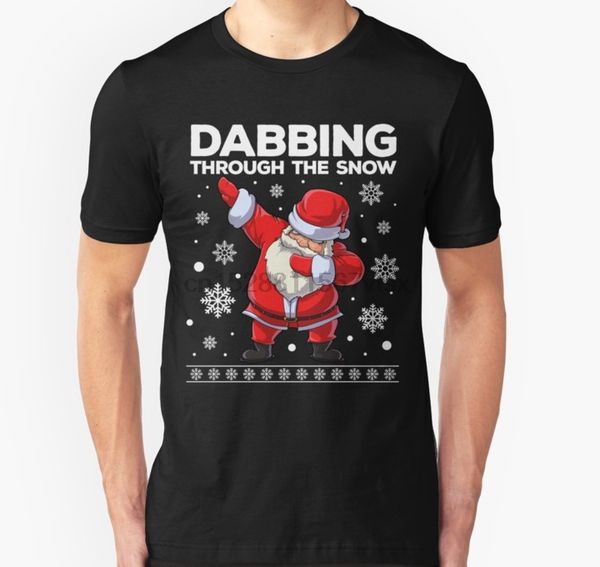 

men t shirt short sleeve dabbing santa through the snow t shirt christmas dab gifts t shirt women t-shirt tee