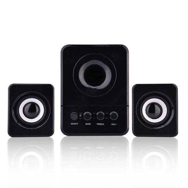 

combination speakers 3.5mm mini usb 2.1 wired speaker bass music subwoofer 1 main and 2 side for phone lappc