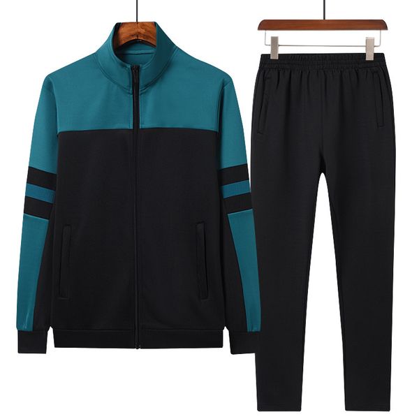 

men's sportswear sets casual tracksuit male new spring autumn suits 2 piece sweatshirt+pants jogging clothing, Gray