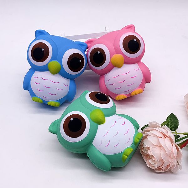 

squishy 12cm owl jumbo squeeze bird animal cute soft slow rising phone strap squeeze break kids toy relieve anxiety fun gift by dhl