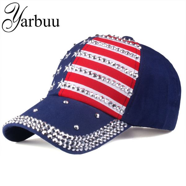 

ball caps [yarbuu] baseball 2021 fashion hat for men women the adjustable cotton cap rhinestone star denim, Blue;gray