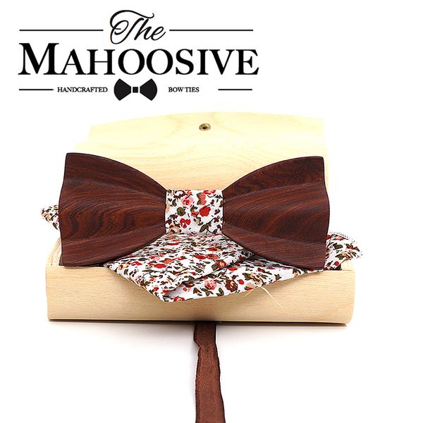 

mahoosive rosewood wooden bow ties for men women quality classic wood bowtie 3d handkerchiefs butterfly wood bow tie gravata set, Blue;purple