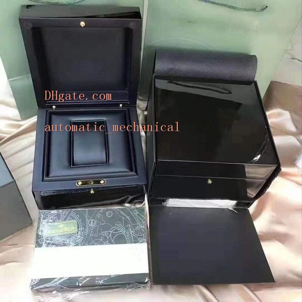 

elling offshore watch original box papers inner outer men woman's wood boxes for 15710 15703 26703 26470 26401 swiss 7750 watches, Black;blue