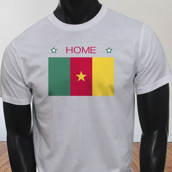 

2019 man's op neck designer adults casual tee shirt cameroon home flag screen printing men t shirt