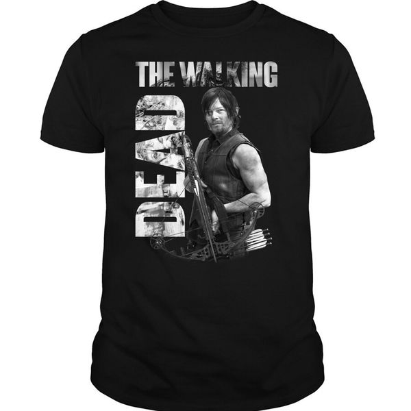 

the walking dead with daryl dixon mens 2019 short sleeve prinitng brand designs slim fit crew neck movie t-shirt