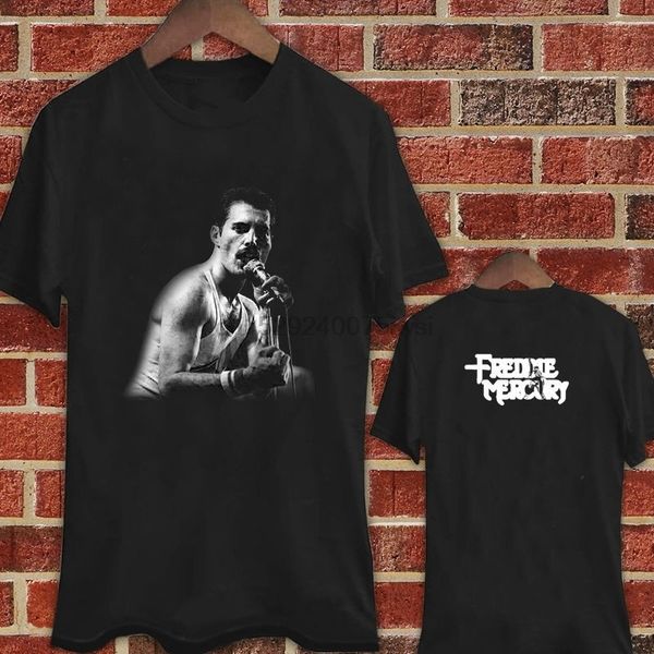 

freddie mercury block t-shirt men's foshion short sleeves cotton clothing