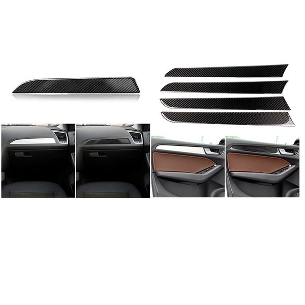 

carbon fiber car inner center console+dashboard panel strip for audi a4 b8