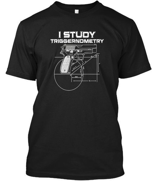 

i study triggernometry gun t- shirt new 2nd amendmentmen 2020 brand clothing tee shirt casual male designing t shirt