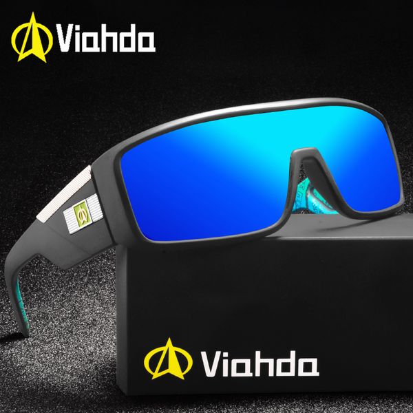 

viahda new men's sunglasses windproof big frame mirror driving outdoor sports goggles vintage retro eyewear gafas, White;black