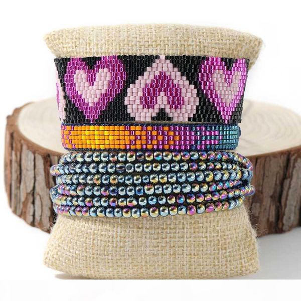 

rttooas purple heart bracelets women bohemian crystal tassel bracelets bileklik pulsera mujer 2020 handmade female jewelry, Golden;silver