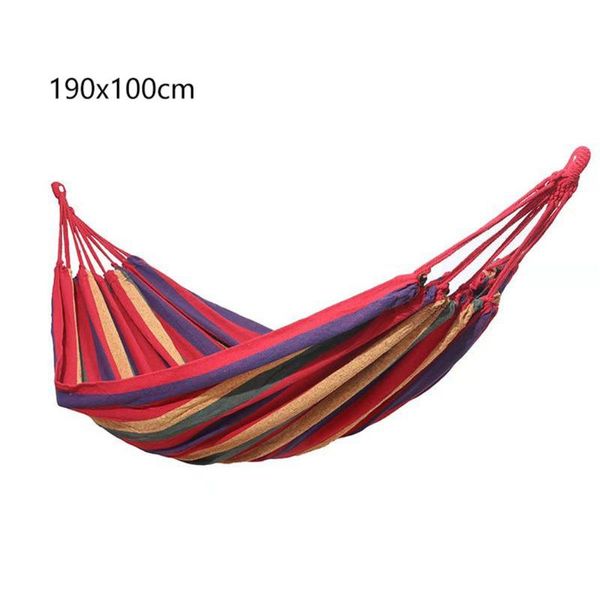 

tents and shelters outdoor hammock for one person colored canvas leisure camping strong anti-rollover 190x80cm