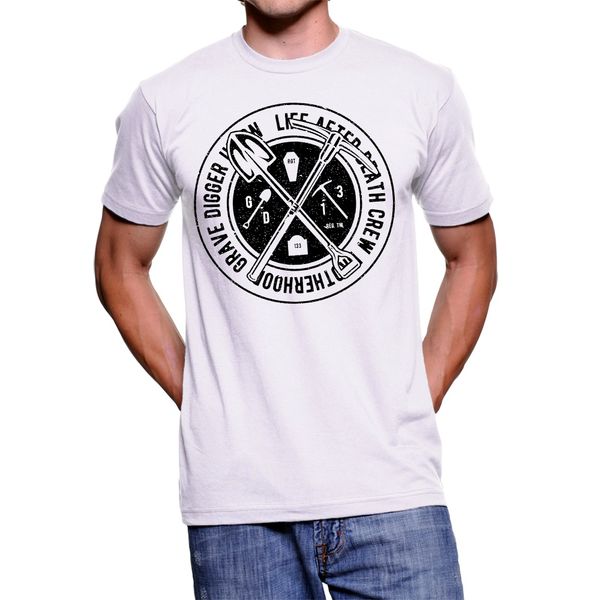 

2019 новое лето t - shirt uomo grave digger vintage иллюстрации прохладный мужчины tee рубашки