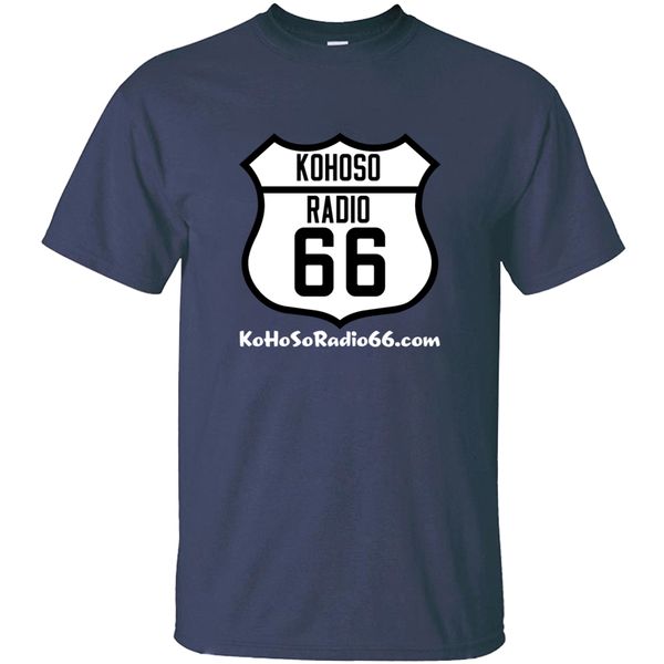 

design kohoso radio 66 logo with web address t-shirt for mens letters round neck clothes comics boy girl tshirts