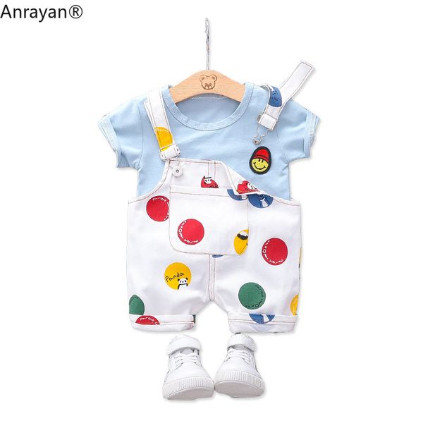 

summer toddler infant clothing sets baby girls boys clothes t shirt strap shorts 2pcs/sets kids children casual fashion costume, White