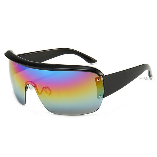 

sunglasses shield visor women men 2021 oversized windproof glasses one peice big frame goggles shades fml, White;black