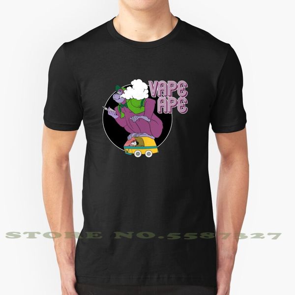 

vape ape black white tshirt for men women vape grape ape hanna barbera gorilla smoke