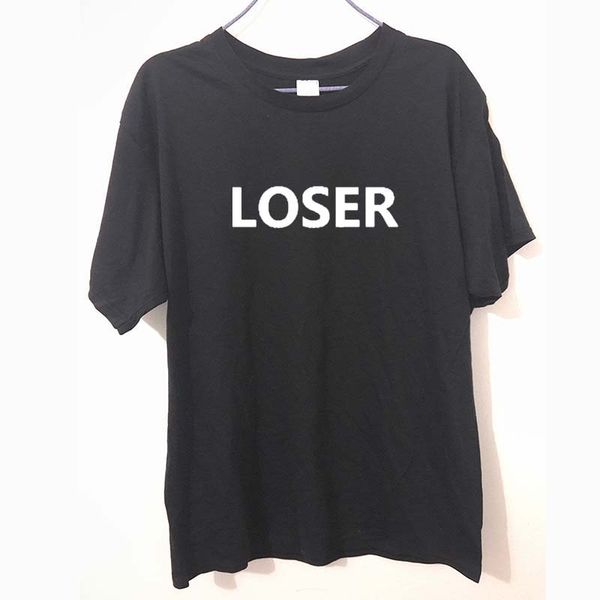 

loser t-shirt funny you tees summer style men fashion clothing casual black white t shirt plus size