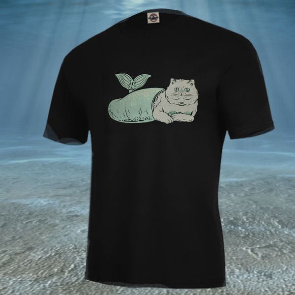 

fashion men t shirt brand new purr-maid mermaid cat shirt, persian purrmaid sea kitten, all sizes tee shirt