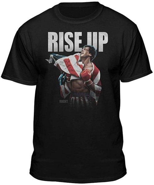 

rocky balboa rise up graphic t shirt men women streetwear tee shirt 100% cotton t-shirt