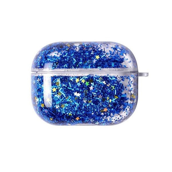 

glitter quicksand sparkle protective cover case for airpods pro 3 bluetooth earphone hard pc shell charging case