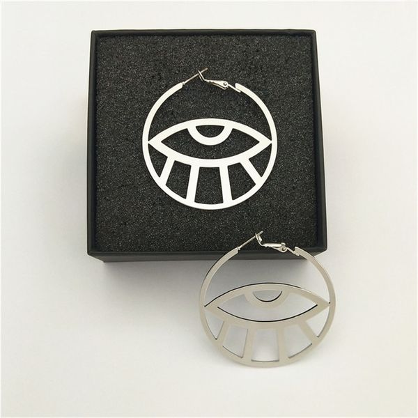 

dangle & chandelier timlee e279 personalities simple three-dimensional circular eye drop earring fashion jewelry wholesale, Silver