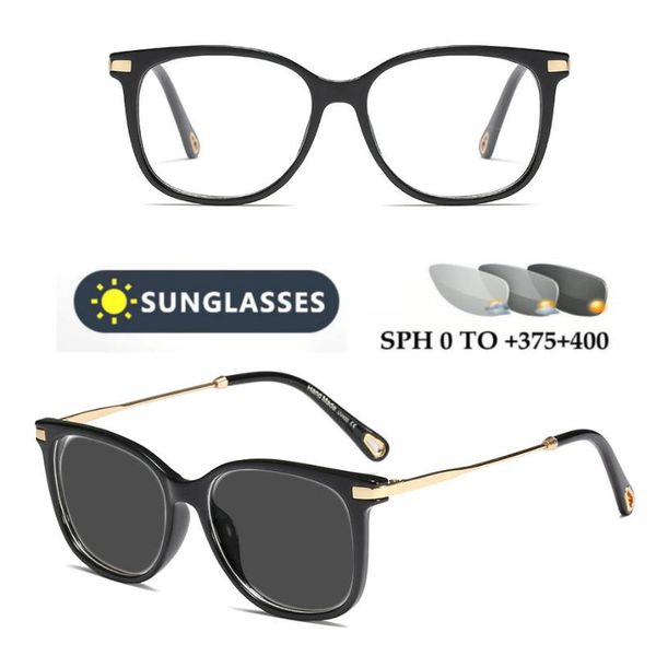 

2020 reading glasses pchromic presbyopic metal glasses men womens progressive multifocal diopter reader fml, White;black