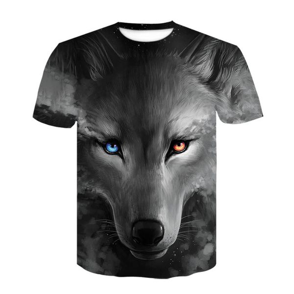 

new wolf/tiger animal black men clothing brand desgin anime cool 3d print shirts horror aesthetic kawaii men clothing