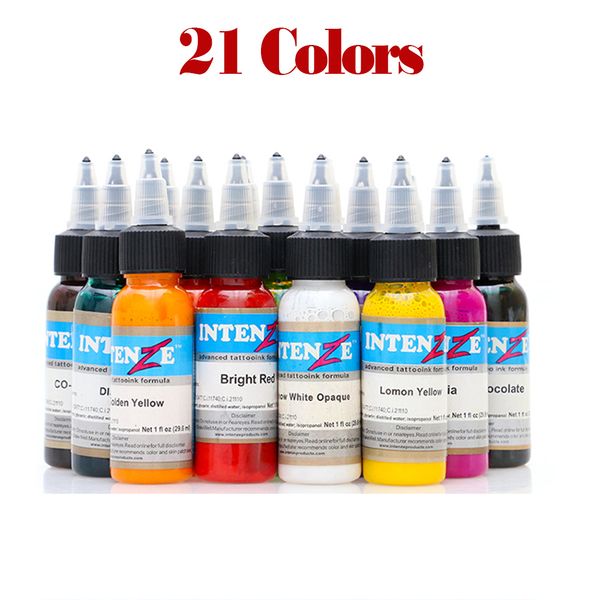 

21 color set tattoo ink set permanent body paint makeup microblading pigment tattoo & body art color pigmento
