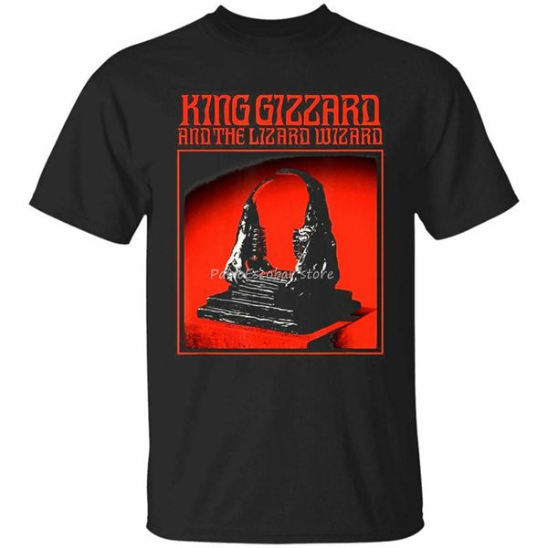 

men cotton tshirt new man bigger size teeshirt king gizzard and the lizard wizard short sleeve black t-shirt