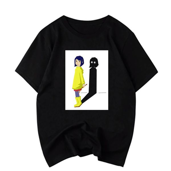

men's black t shirt cotton coraline and the evil shadow cool casual pride t shirt men fashion tshirt