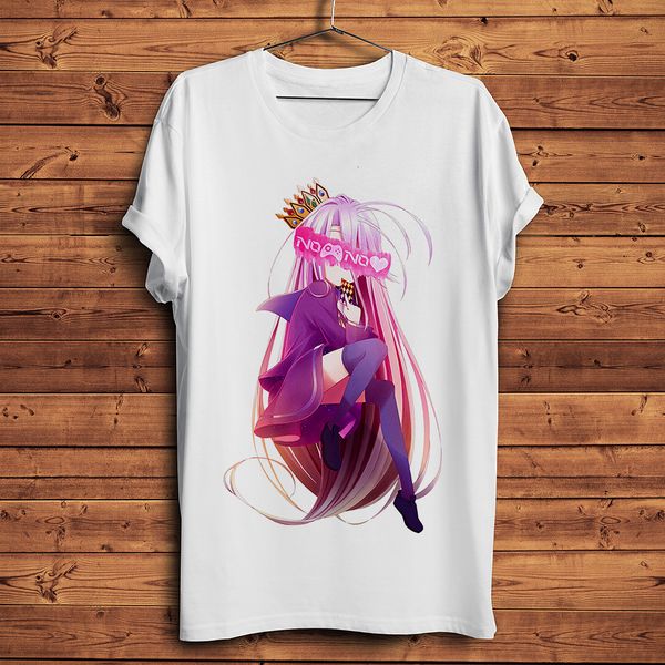 

japan acgn anime girl no game no life funny t shirt men new white casual short tshirt homme cool streetwear t-shirt