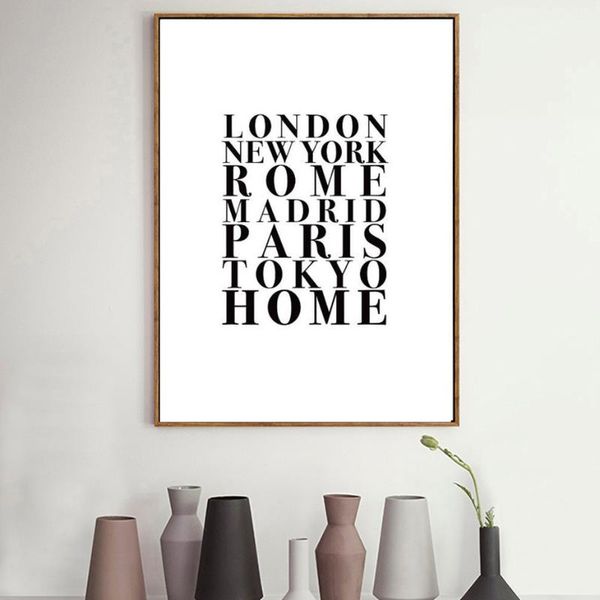 

paintings world famous city's name london york poster canvas posters prints wall art picture for living room home decor