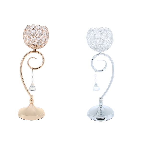

crystal votive tea light mood light candle holder candlestick wedding present desk ornament decorations 2pcs