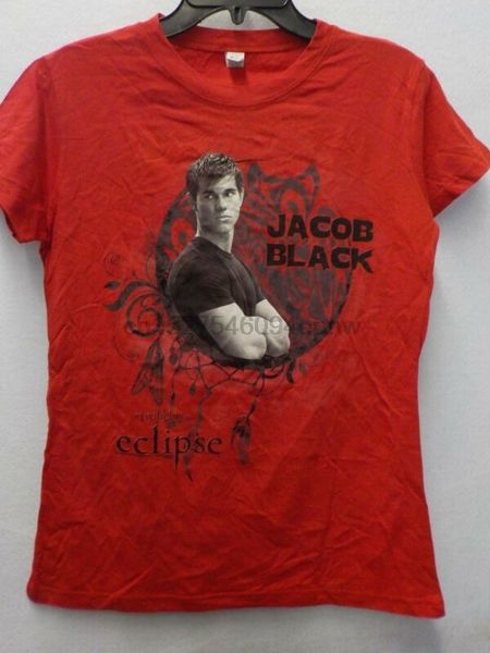 

juniors womens сумерки сага eclipse jacob black red graphic тенниску # 13216v
