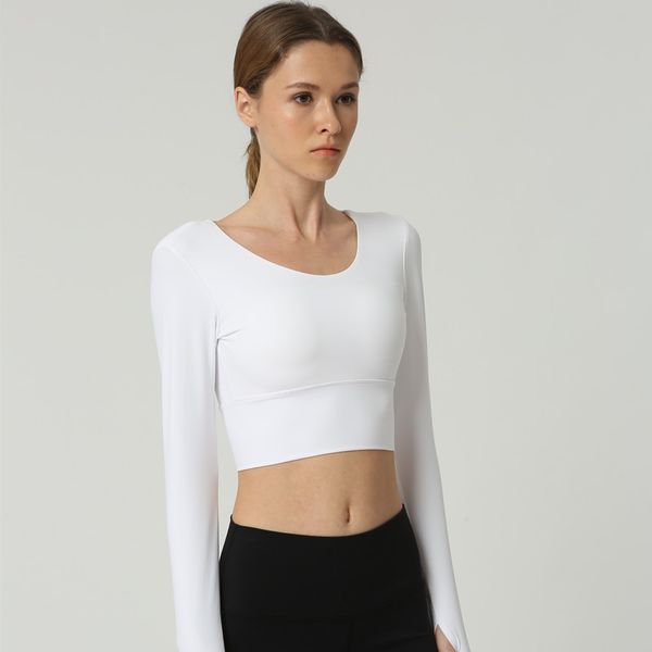 

fitness clothes short sleeve yoga shirt gym running active wear sport women yoga seamless sport t shirts, White;red