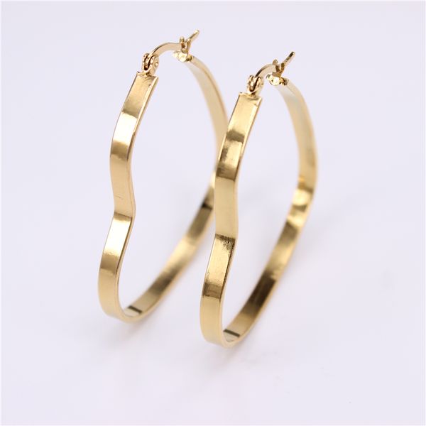 

hoop & huggie the classic smooth fashion women's jewelry earrings 30mm 40mm 50mm exaggeration comfortable wear lh892, Golden;silver