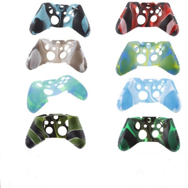 

for xone soft silicone flexible camouflage rubber skin case cover for xbox one slim controller grip cover oth902