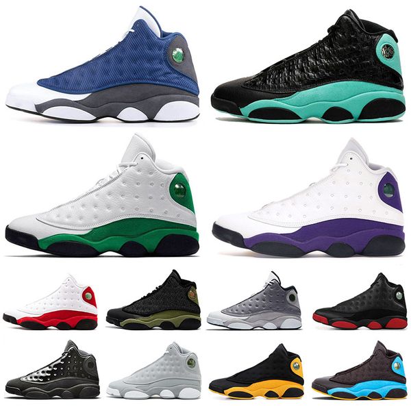 

New 13s Island Green Cap And Gown Men Basketball Shoes 13 Lucky Green Hyper Royal He Got Game Mens Trainers Sport Sneakers