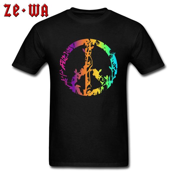 

peace t shirt new design men tshirts o neck colored nature mens t-shirts animal sign pure cotton printed hip hop tees