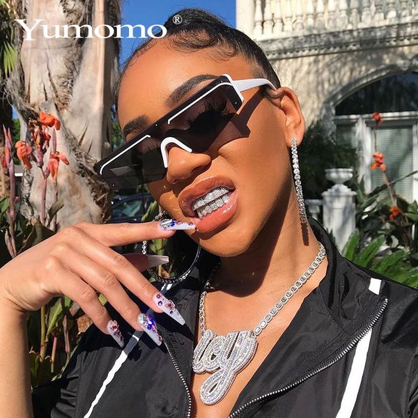 

sunglasses cat eye female retro men's glasses flat outdoor sports brand designer trumpet shade uv400 mirror lens, White;black