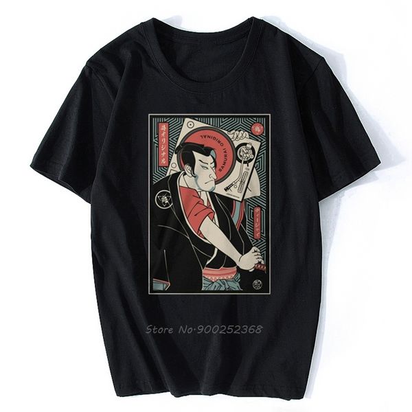 

fashion dj samurai original funny black t-shirt men cotton tshirt hip hop tees harajuku anime