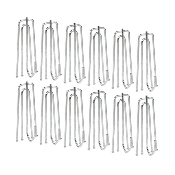 

25 pack] drapery curtain tape stainless steel 4 prongs pinch pleat hook clip, 7cm length