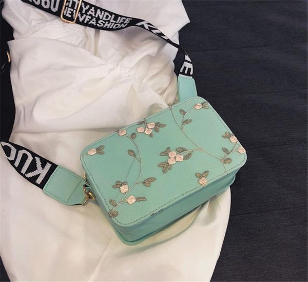 

pu messenger bags small square embroidered bag wholesale small shoulder bag