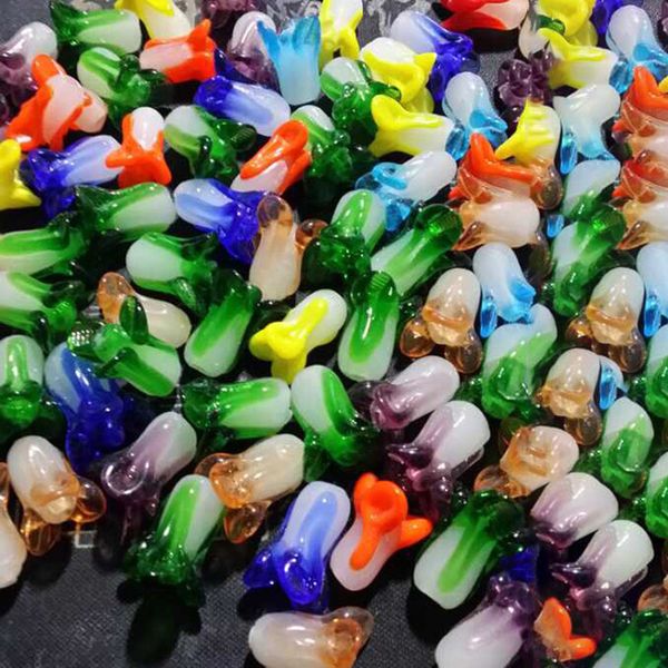 

100pcs/lot about 10x20mm mix color cabbage shape lampwork beads for jewelry making diy loose handmade lampwork glass beads, Black