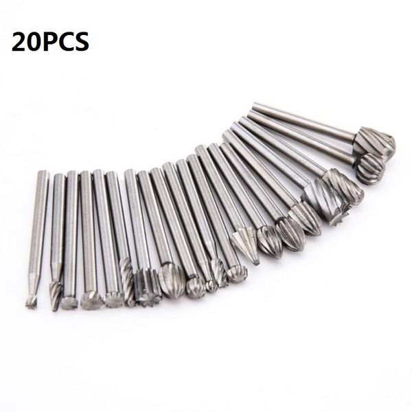 

20pcs/set 3mm wood drill bit nozzles for dremel attachments hss stainless steel wood carving tools set woodworking