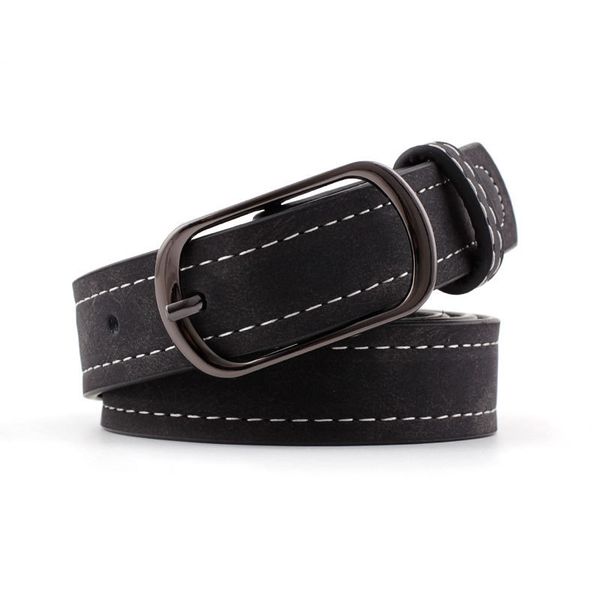 

2020 new fashion female belt pu leather women belt pin buckle fashion leather strap width 2.4 cm, Black;brown