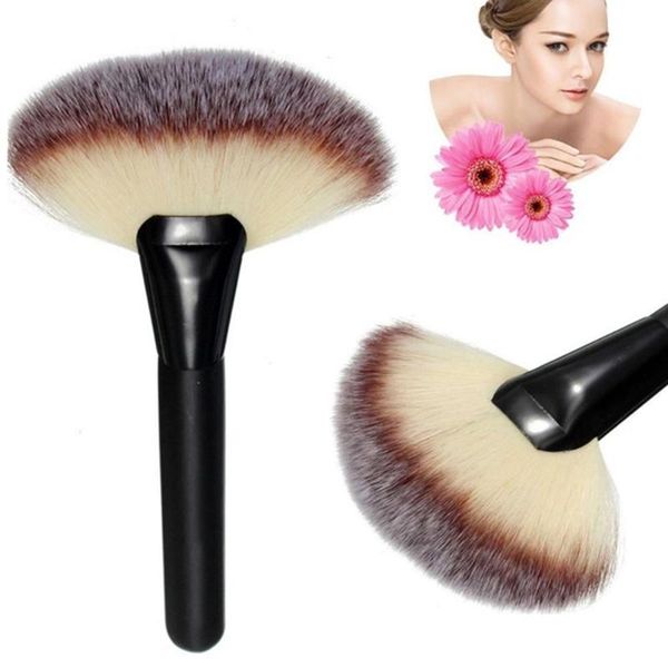 

pro soft large fan-shaped powder foundation brush face concealer makeup tool