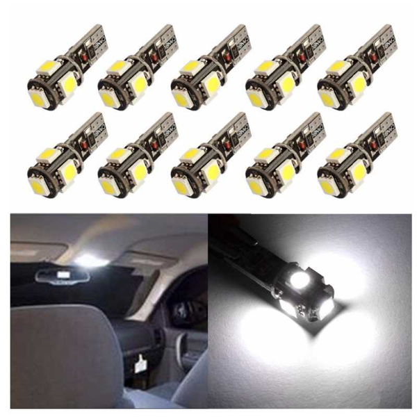 

t10 w5w 5smd led car light w5w 194 168 bulbs white dc 12v wedge lamp canbus